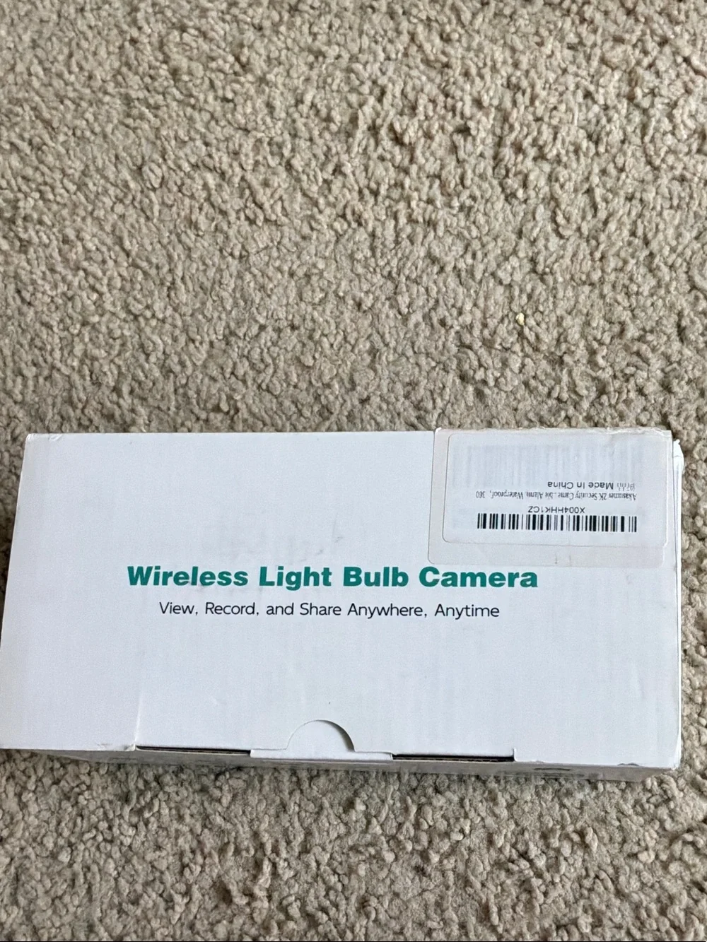 Wireless Light Bulb Camera - White